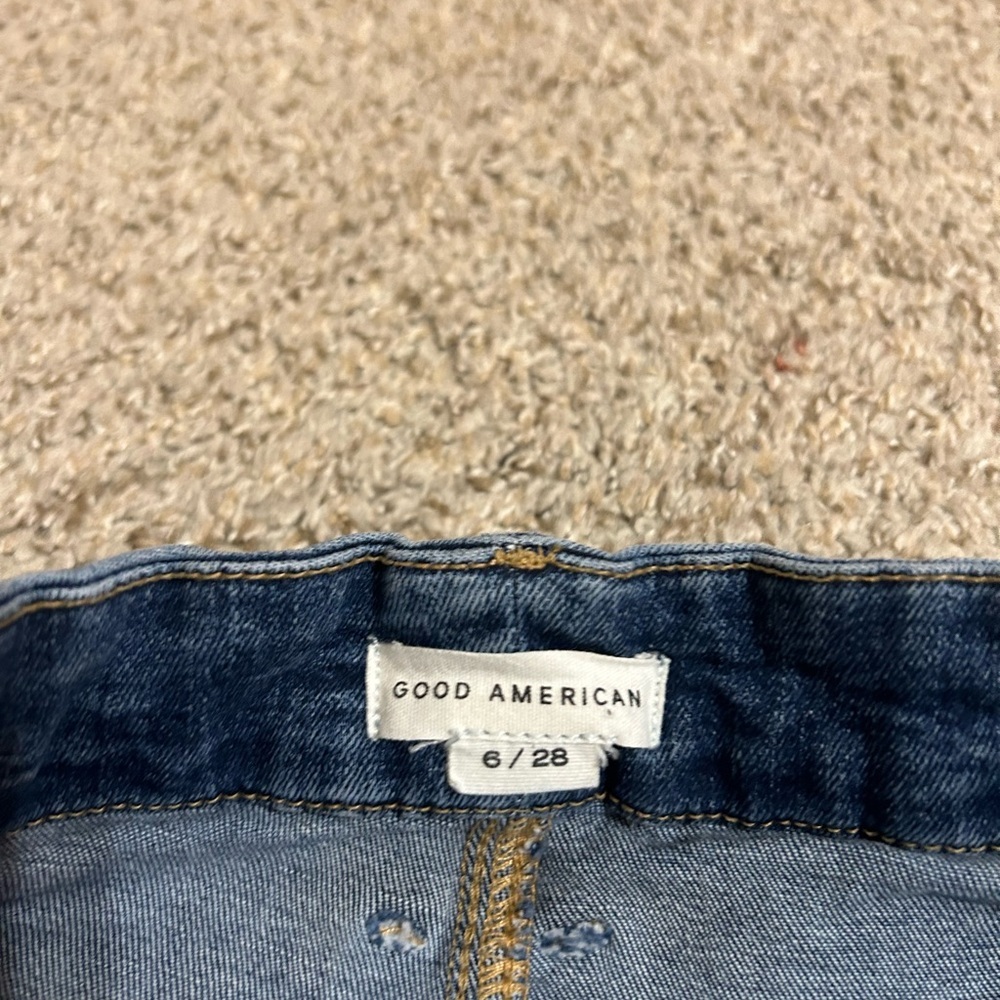 Good American Blue Wash Jeans Women's Size 6/28 Cotton Blend Minimalist Casual - Picture 5 of 7